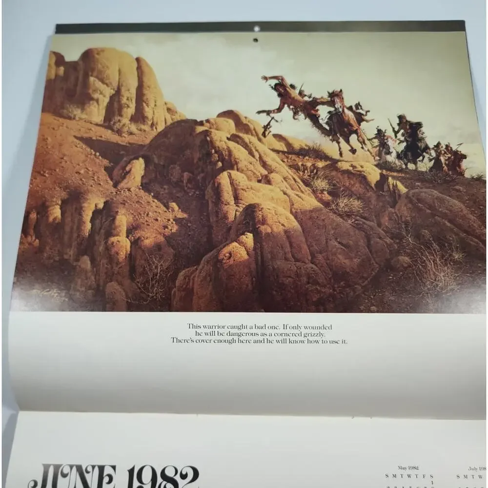 Frank McCarthy & Louis L'Amour Calendar 1982 with L'Amour's West Map